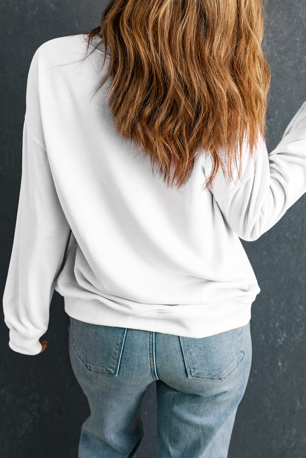 White Teacher Bow PNG Graphic Pullover Sweatshirt