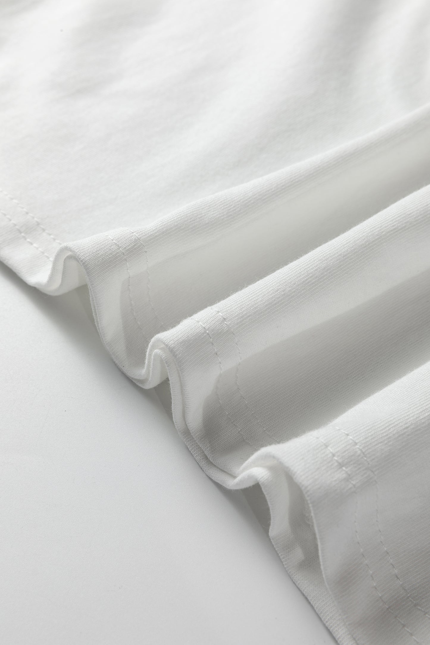 White Leopard Bow Embroidered Cotton Round Neck T Shirt