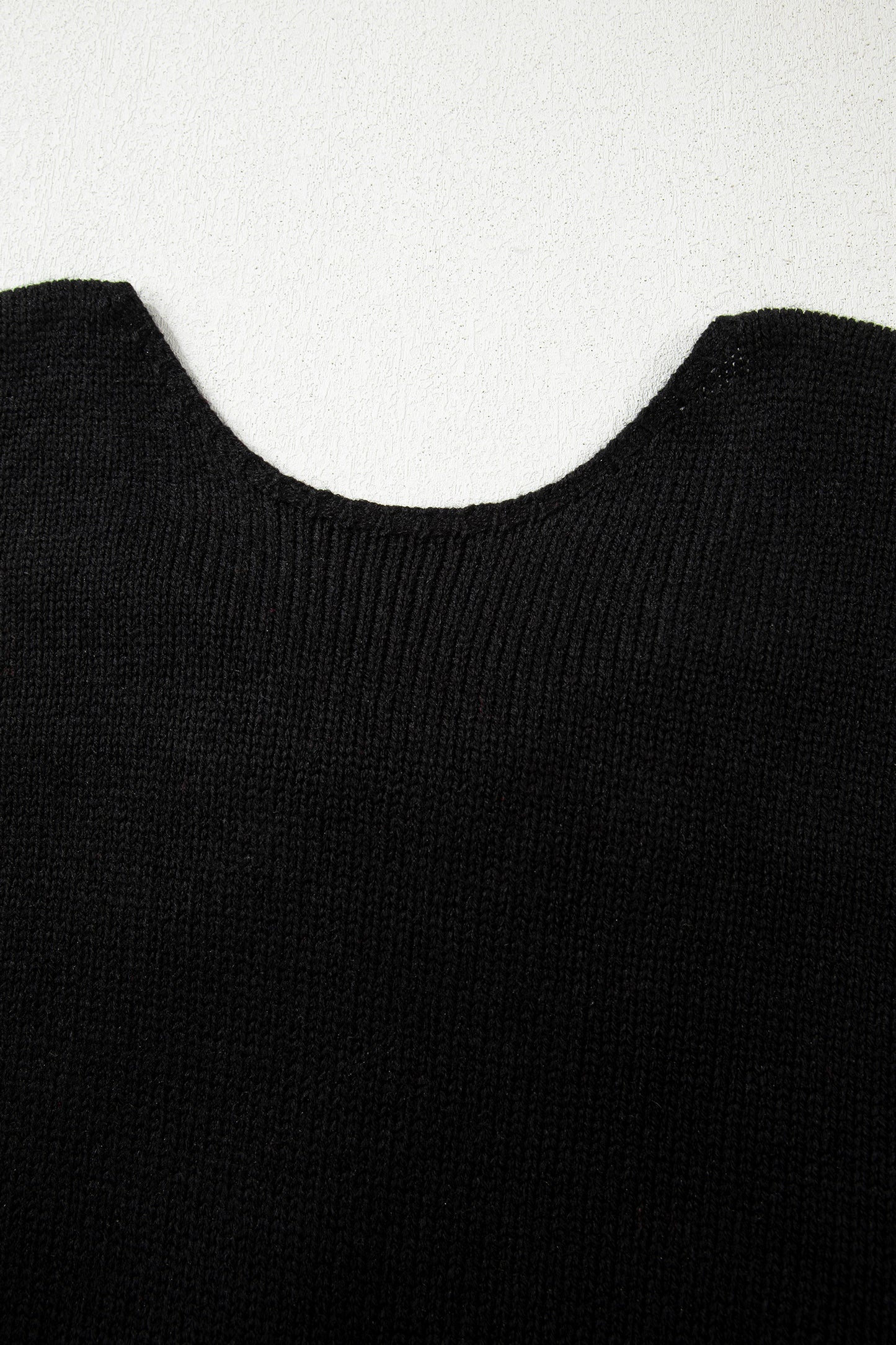 Black Festive Bow Backless Bubble Sleeve Sweater